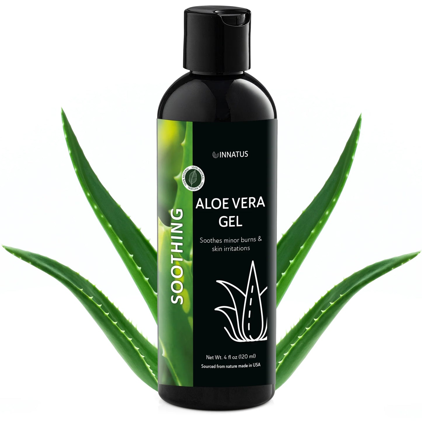 Natural Soothing Aloe Vera Gel For Burns & Skin Irritations